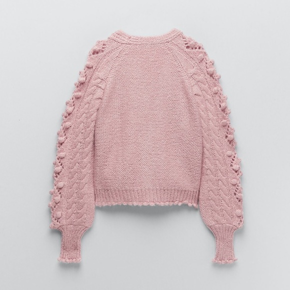 Zara KNIT CARDIGAN WITH GEM BUTTON - Picture 6 of 15